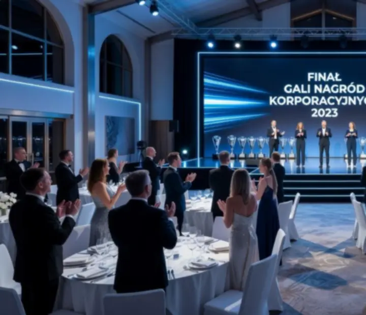 Scena eventowa z nowoczesnym oświetleniem i ekranami LED